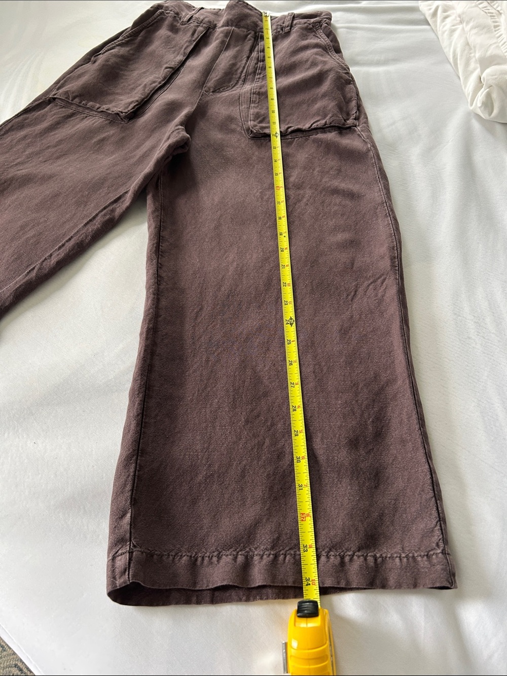Wide Leg Utility Pants in Cocoa Brown - Picture 6 of 10